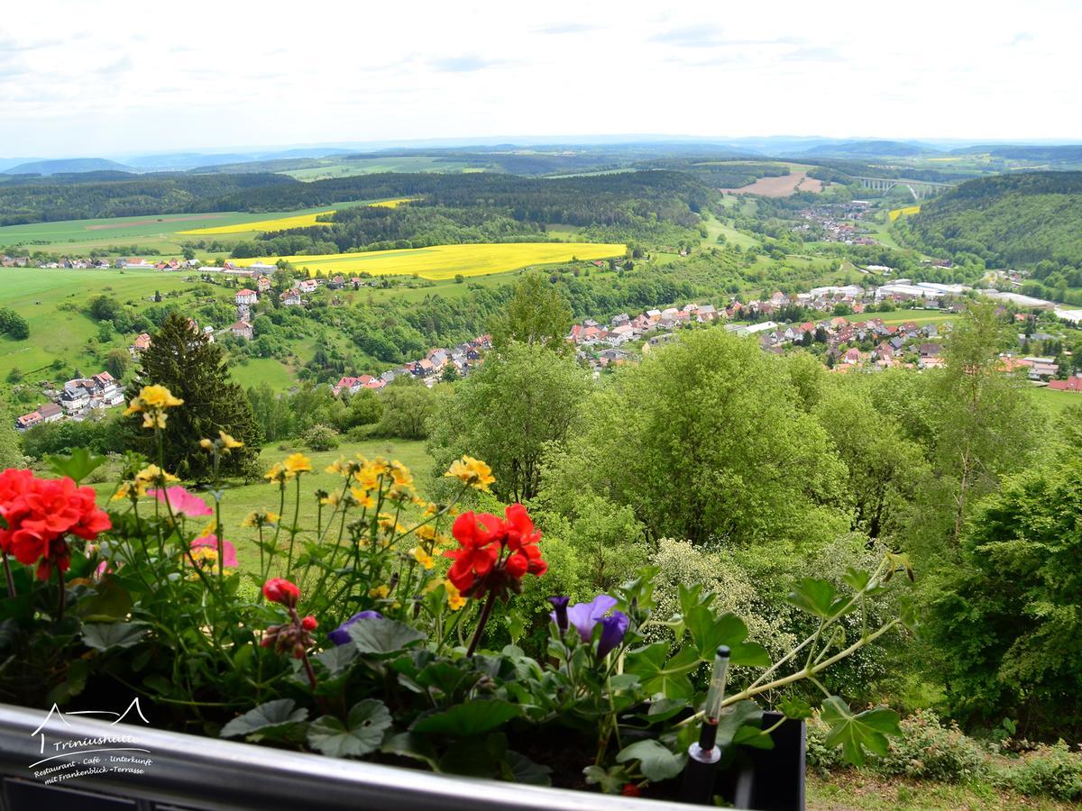 Die Triniushuette "Thueringens Schoenste Aussicht" Rauenstein Dış mekan fotoğraf