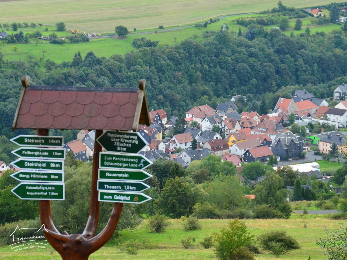 Die Triniushuette "Thueringens Schoenste Aussicht" Rauenstein Dış mekan fotoğraf